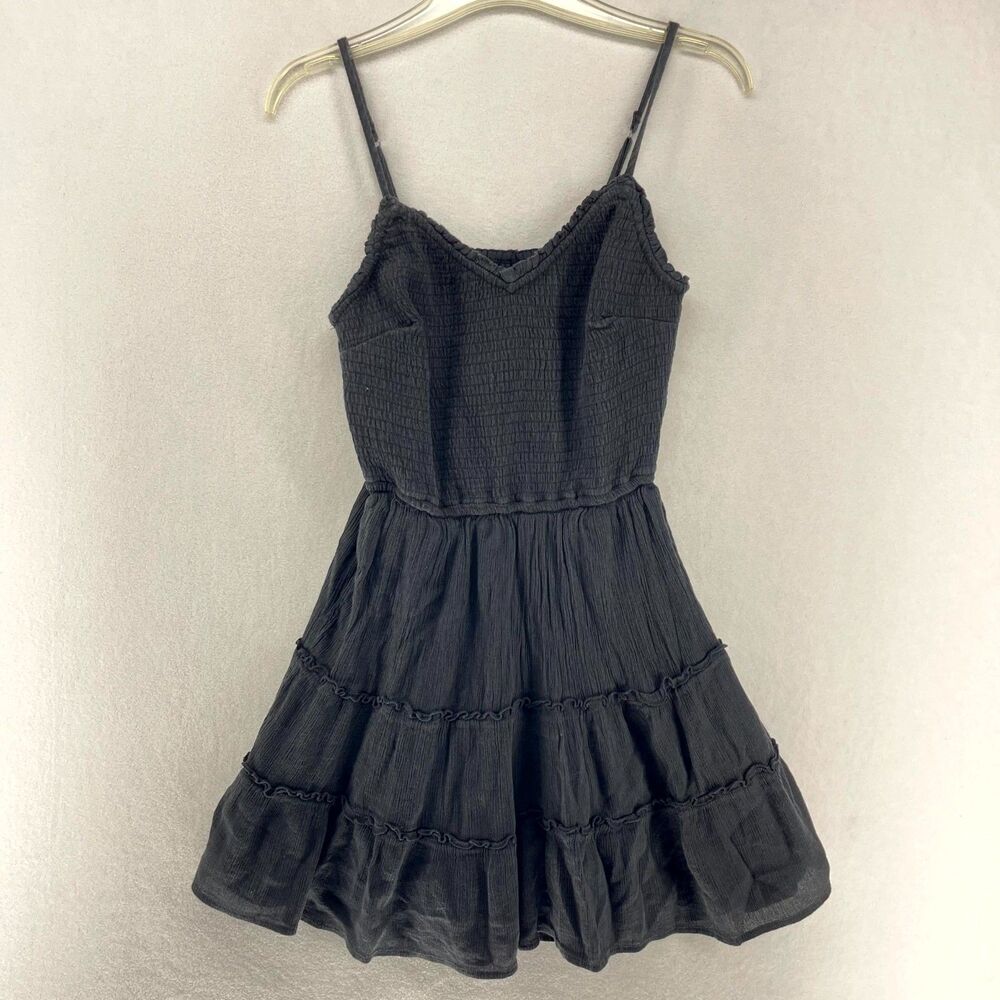 Hollister Black Tiered Spaghetti Strap Sundress